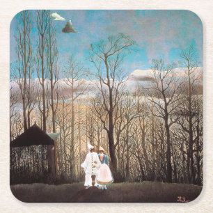 Porta-copo De Papel Quadrado Noite do Carnaval, Rousseau