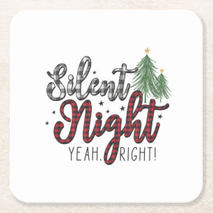 Porta-copo De Papel Quadrado Noite Silenciosa Do Xmas Sim