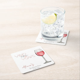 Porta-copo De Papel Quadrado Noiva Antes dos Votos Despedida de Solteira / Fest