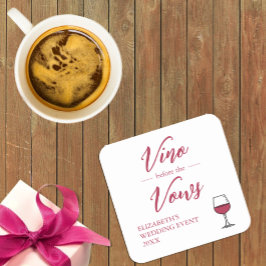 Porta-copo De Papel Quadrado Noiva Antes dos Votos Festa de Noivado/Despedida d