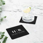 Porta-copo De Papel Quadrado Noiva personalizada e noiva personalizada moderna<br><div class="desc">Apresentando nossa Porta copos de papel personalizado moderno Monograma e noiva personalizada e esquadrão de noivos — uma fusão perfeita de sofisticação e simplicidade projetada para complementar seu dia especial. Apresentando um monograma eterno e elegante, essas portas copos exibem com destaque as iniciais da noiva e do noivo, acrescentando um...</div>