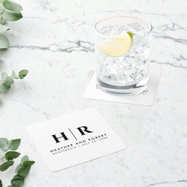 Porta-copo De Papel Quadrado Noiva personalizada e noiva personalizada moderna  (Criador carregado)