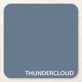 Porta-copo De Papel Quadrado Nome da Cor da cinza Azul da Thundercloud
