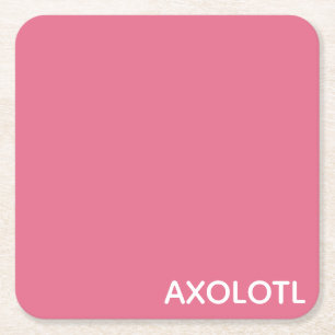 Porta-copo De Papel Quadrado Nome da cor rosa Axolotl