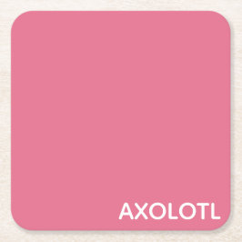 Porta-copo De Papel Quadrado Nome de cor rosa Axolotl