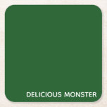 Porta-copo De Papel Quadrado Nome de cor verde do Monster delicioso<br><div class="desc">Nome de cor verde do Monster delicioso</div>