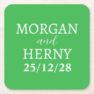 PORTA-COPO DE PAPEL QUADRADO NOME PERSONALIZADO CASAMENTO MODERNO MINIMALISTA C