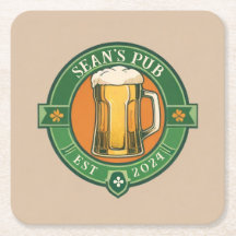 Nome Personalizado da Porta copos do Pub Irlandês