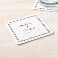 Nomes de Casamento Roxo Data Simples Minimalista M