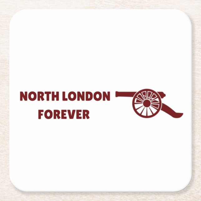 Porta-copo De Papel Quadrado North London Forever (Frente)