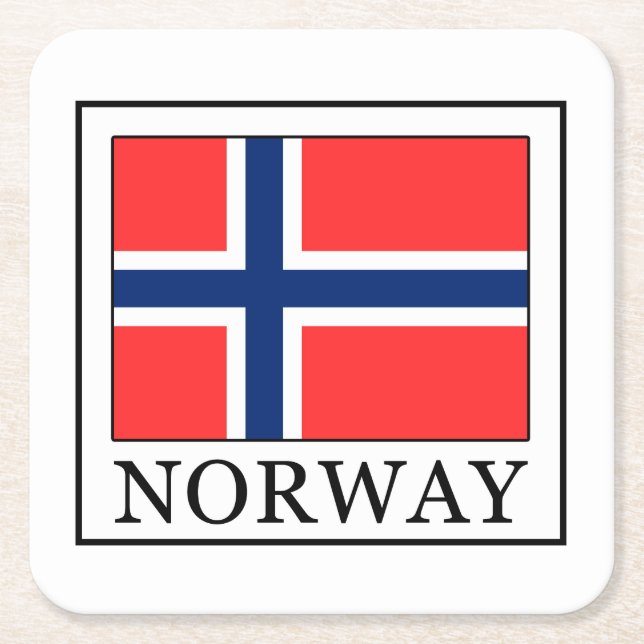 Porta-copo De Papel Quadrado Noruega (Frente)