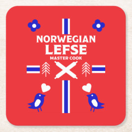 Porta-copo De Papel Quadrado Norueguês - Esquerda Flatpão Apron