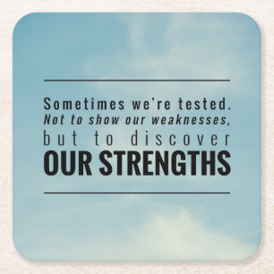 Porta-copo De Papel Quadrado Nós somos testados às vezes