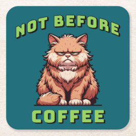 Porta-copo De Papel Quadrado Not Before Coffee