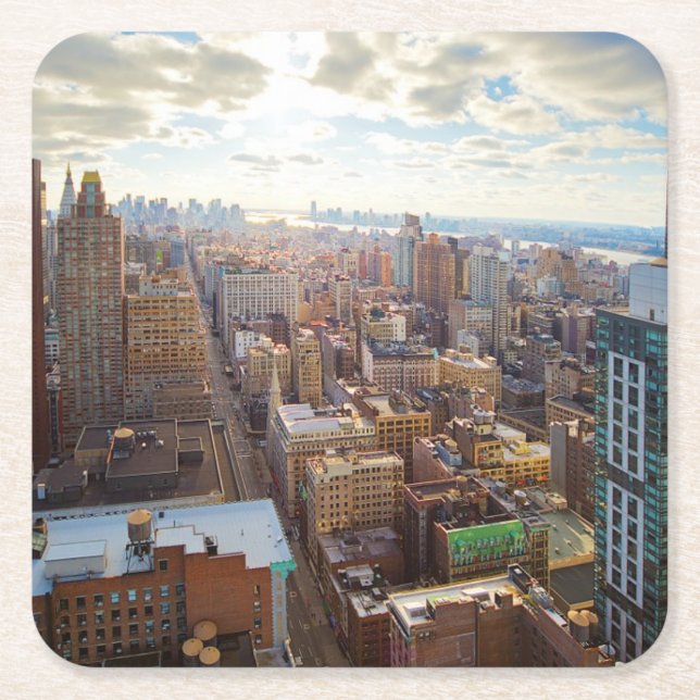 Porta-copo De Papel Quadrado Nova Iorque (Frente)