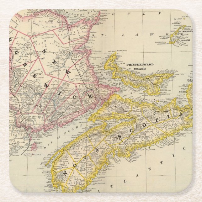 Porta-copo De Papel Quadrado Novo Brunswick, Nova Escócia (Frente)