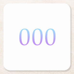 Porta-copo De Papel Quadrado Número de anjo 000 - unidade
