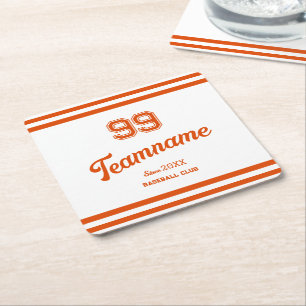 Porta-copo De Papel Quadrado Número e Equipe Personalizados do Jogador do Orang