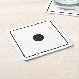 Porta-copo De Papel Quadrado Números DICE de tubarões 1 + seu backgr.