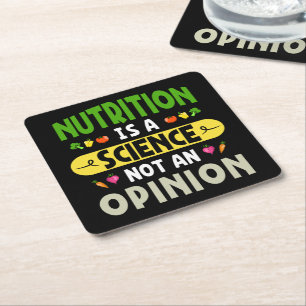 Porta-copo De Papel Quadrado Nutrição É Ciência Não Uma Opinião Nutricionista