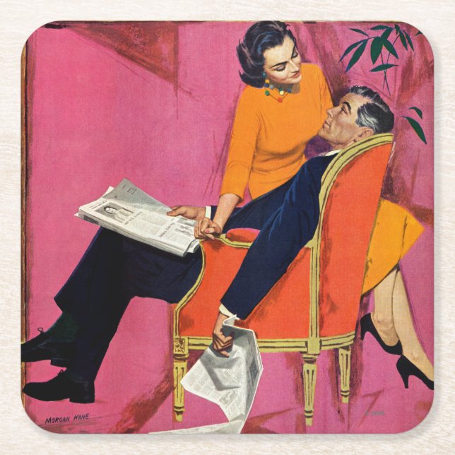 Porta-copo De Papel Quadrado O Ano do Descontentamento (Frente)