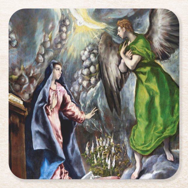Porta-copo De Papel Quadrado O anúncio, El Greco (Frente)