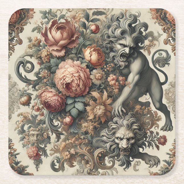 Porta-copo De Papel Quadrado O Apex Arcana - Mito Floral (Frente)