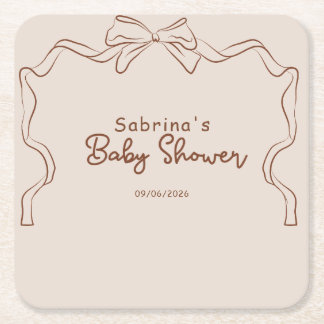Porta-copo De Papel Quadrado O Bebê Está Sendo Preparado Chá de Bebê de Café De