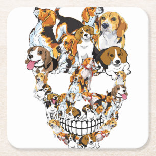 Porta-copo De Papel Quadrado O Cachorro do Cachorro do Beagle lança Dia de as B