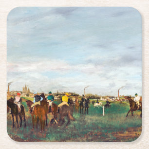 Porta-copo De Papel Quadrado O Cavalo Race, Edgar Degas