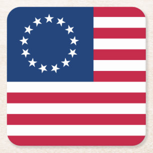 Porta-copo De Papel Quadrado O Círculo de Estrelas, Bandeira Americana por Bets