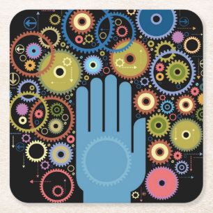 Porta-copo De Papel Quadrado O conceito do movimento