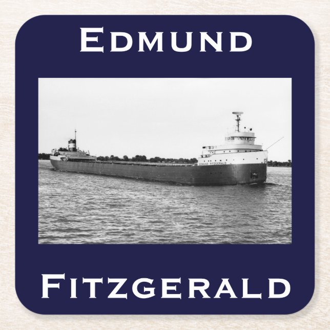 Porta-copo De Papel Quadrado O Edmund Fitzgerald (Frente)
