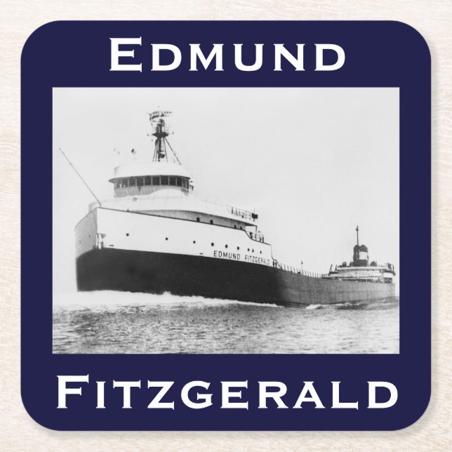 Porta-copo De Papel Quadrado O Edmund Fitzgerald (Frente)