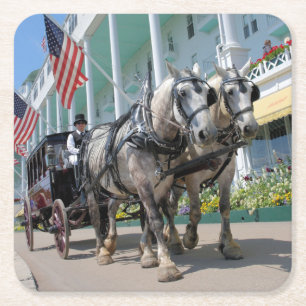 Porta-copo De Papel Quadrado O Grande Hotel - Ilha Mackinac, Michigan