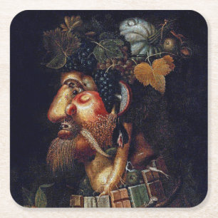 Porta-copo De Papel Quadrado O outono, Arcimboldo