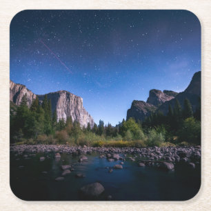 Porta-copo De Papel Quadrado O parque nacional da Via Láctea Yosemite