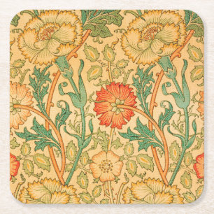 Porta-copo De Papel Quadrado O rosa e aumentou por William Morris