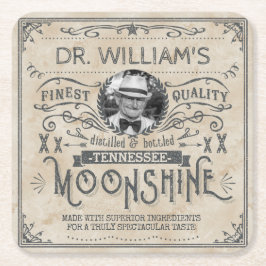 Porta-copo De Papel Quadrado O vintage engraçado Moonshine o costume da