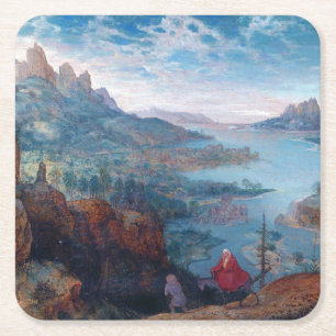Porta-copo De Papel Quadrado O voo para o Egito, Pieter Bruegel