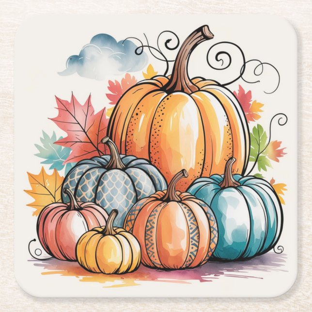 Porta-copo De Papel Quadrado Obrigado (Frente)