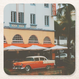 Porta-copo De Papel Quadrado Ocean Drive, South Beach, Miami