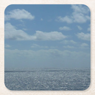Porta-copo De Papel Quadrado Oceano Azul do Mar de Caribe Sunny