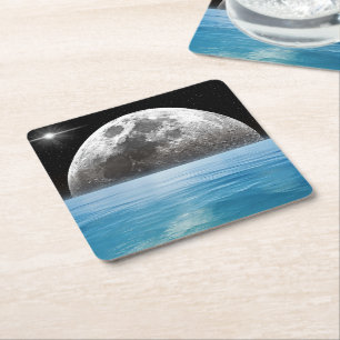 Porta-copo De Papel Quadrado Oceano lunar
