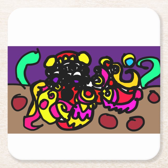 Porta-copo De Papel Quadrado Octopus   cool style (Frente)