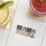 Porta-copo De Papel Quadrado Oferta da Melhor Família de Fotos e Cinzas do Mode<br><div class="desc">Oferta da Melhor Família de Fotos e Cinzas do Moden 3Collage</div>