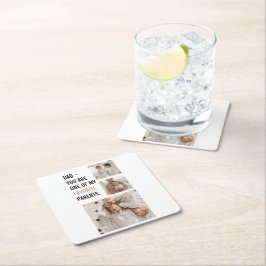 Porta-copo De Papel Quadrado Oferta de fotos e Dias de os pais felizes para a C