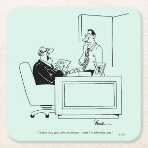 Porta-copo De Papel Quadrado Office Blame