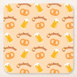 Porta-copo De Papel Quadrado Oktoberfest Beer Bavarian Pattern