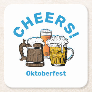 Porta-copo De Papel Quadrado OKTOBERFEST Cheers